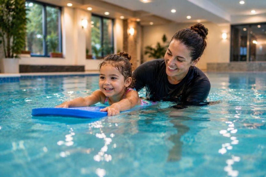 is a heated salt water pool better for swim lessons