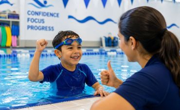 how swimming helps children build confidence outside the pool